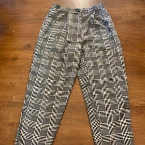 H&M Plaid Straight Leg Pants
